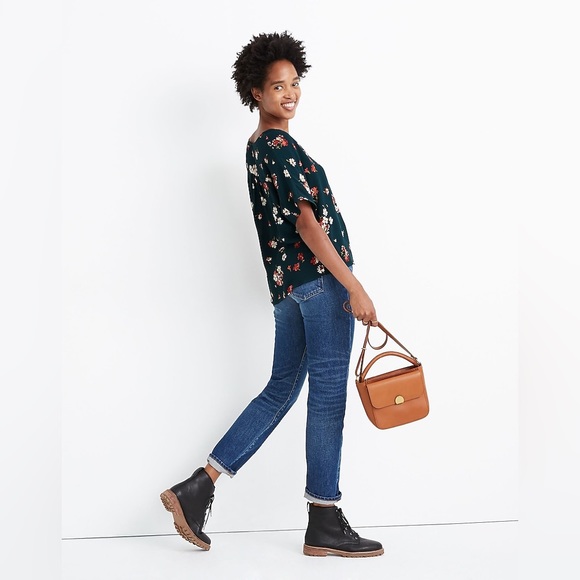 Madewell Rhyme Top in Spruce Blooms Size XS fits Small to Xsmall - Picture 2 of 5